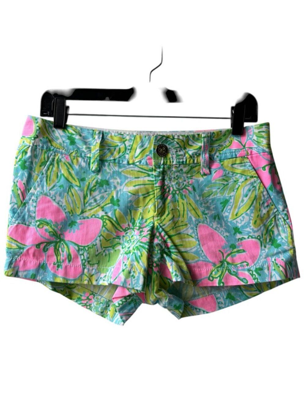 Size 2 Lilly Pulitzer Printed Shorts Pink Blue Green Resort Preppy Summer